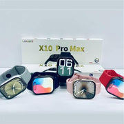 X10 Pro Max Smart Watch – 2025 Ultra Slim Smartwatch with Bluetooth Calling, Water Proof  With box - Pink